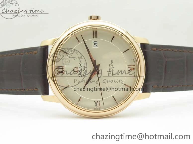 0507 Practical De Ville RG MKF 1:1 Best Edition Silver Dial RG Markers on Brown Leather Strap MIYOTA 9015 V 8049